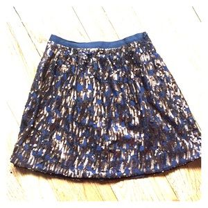 J. Crew - Beautiful Navy sequin skirt
